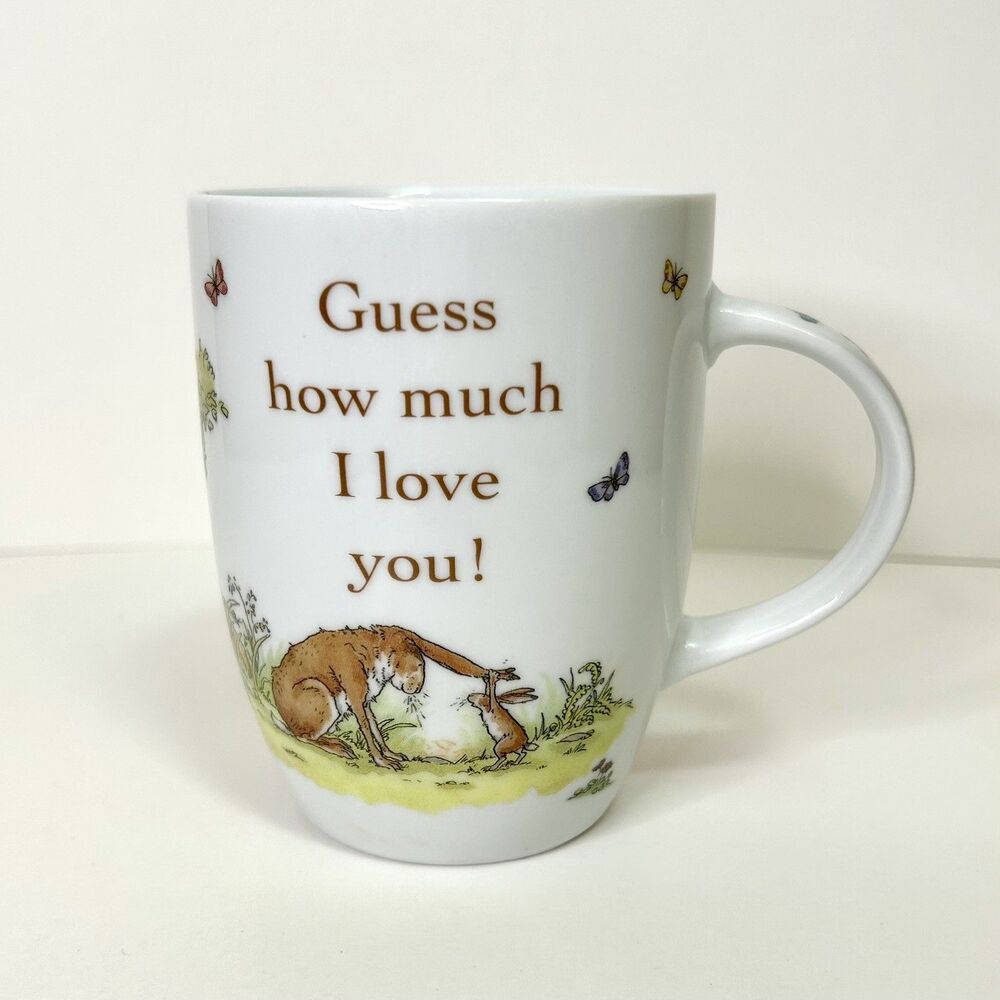 Konitz Coffee Mug  "Guess How Much I Love You"  White Porcelain 2008 Germany
